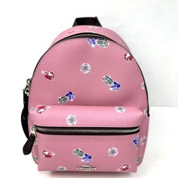 Coach Disney X Coach Mini Charlie Backpack With Snow White IN Tulip Multi F72817 - Picture 12 of 12